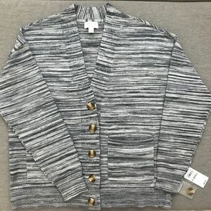 State of Day Women's Multicolored Rib-Knit Cardigan NWT Size XS